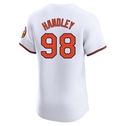 Elite Maverick Handley Men's Baltimore Orioles White Home Jersey