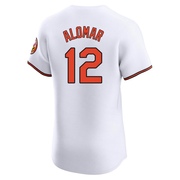 Elite Roberto Alomar Men's Baltimore Orioles White Home Jersey