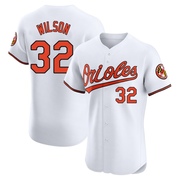 Elite Weston Wilson Men's Baltimore Orioles White Home Jersey