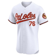 Elite Yaramil Hiraldo Men's Baltimore Orioles White Home Jersey