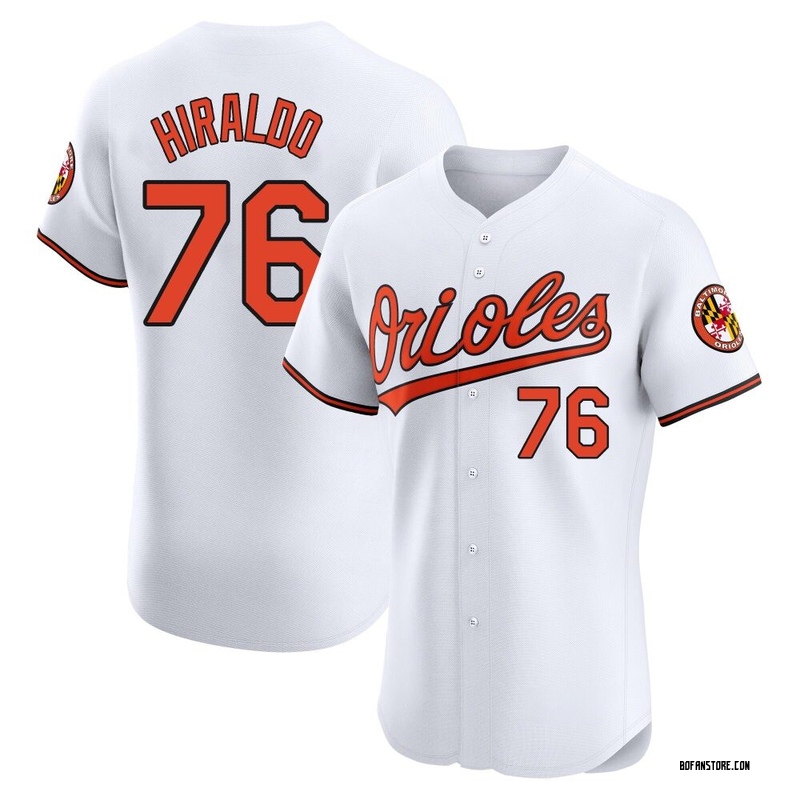 Elite Yaramil Hiraldo Men's Baltimore Orioles White Home Jersey