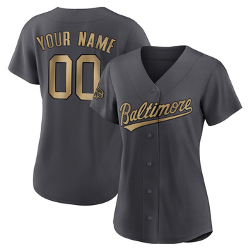 Game Custom Women's Baltimore Orioles Charcoal Authentic 2022 All-Star Jersey