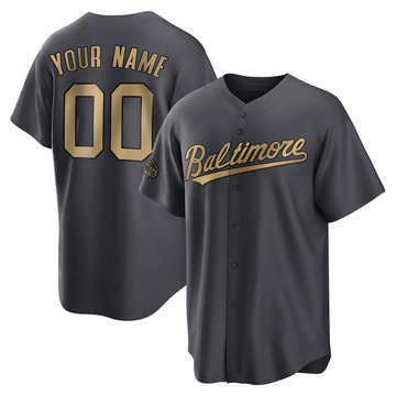 Game Custom Youth Baltimore Orioles Charcoal Replica 2022 All-Star Jersey