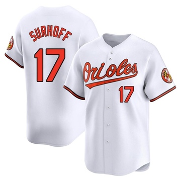 Limited Bj Surhoff Men's Baltimore Orioles White Home Jersey