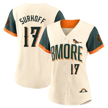 Limited Bj Surhoff Women's Baltimore Orioles Cream 2026 City Connect Stadium Jersey