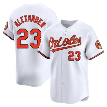 Limited Blaze Alexander Men's Baltimore Orioles White Home Jersey