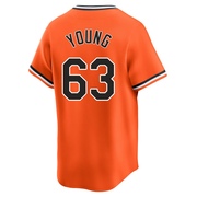Limited Brandon Young Youth Baltimore Orioles Orange Cooperstown Collection Jersey