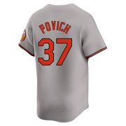 Limited Cade Povich Men's Baltimore Orioles Gray Road Jersey