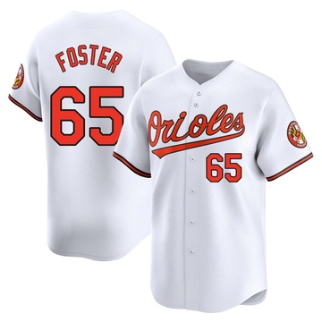 Limited Cameron Foster Youth Baltimore Orioles White Home Jersey