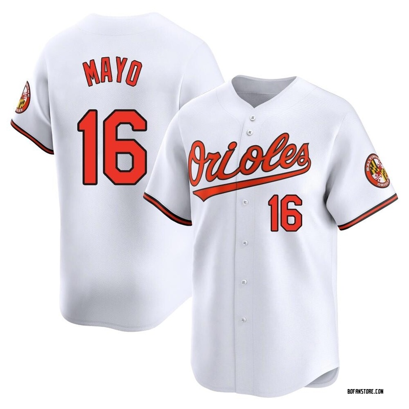 Limited Coby Mayo Youth Baltimore Orioles White Home Jersey