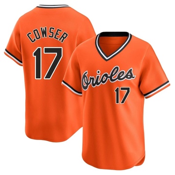 Limited Colton Cowser Men's Baltimore Orioles Orange Cooperstown Collection Jersey