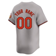 Limited Custom Youth Baltimore Orioles Gray Road Jersey