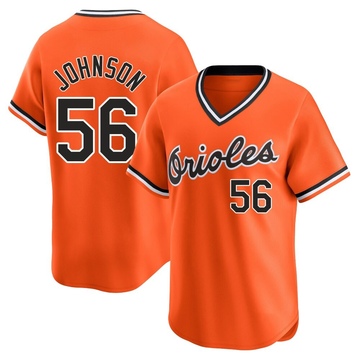 Limited Daniel Johnson Men's Baltimore Orioles Orange Cooperstown Collection Jersey