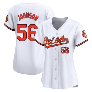 Limited Daniel Johnson Women's Baltimore Orioles White Home Jersey