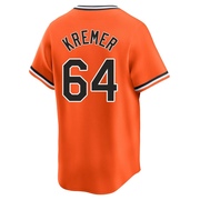 Limited Dean Kremer Men's Baltimore Orioles Orange Cooperstown Collection Jersey
