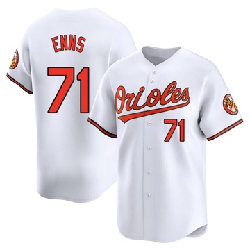 Limited Dietrich Enns Men's Baltimore Orioles White Home Jersey