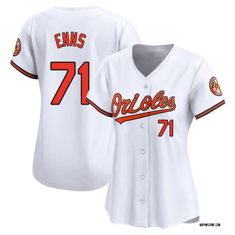 Limited Dietrich Enns Women's Baltimore Orioles White Home Jersey