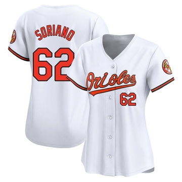 Limited George Soriano Women's Baltimore Orioles White Home Jersey