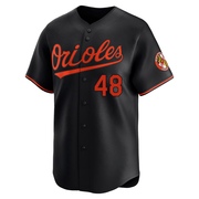 Limited Grant Wolfram Men's Baltimore Orioles Black Alternate Jersey