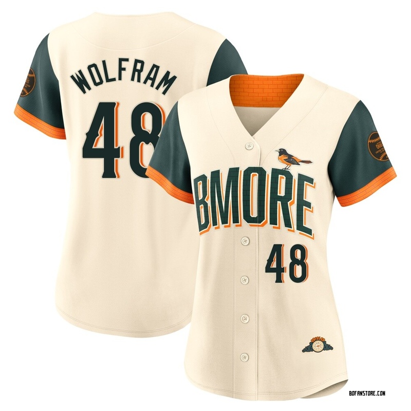 Limited Grant Wolfram Women's Baltimore Orioles Cream 2026 City Connect Stadium Jersey