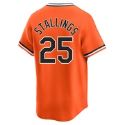 Limited Jacob Stallings Men's Baltimore Orioles Orange Cooperstown Collection Jersey