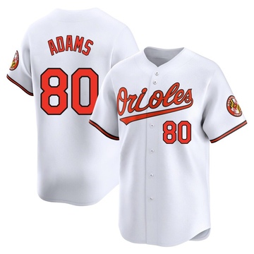 Limited Jordyn Adams Men's Baltimore Orioles White Home Jersey