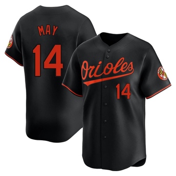 Limited Lee May Men's Baltimore Orioles Black Alternate Jersey