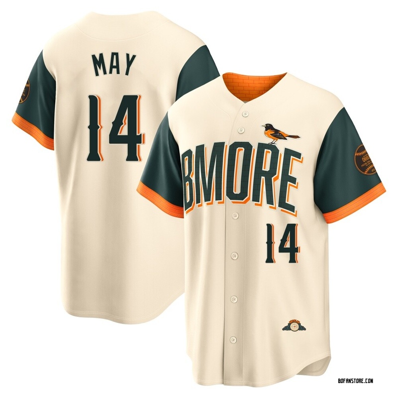 Limited Lee May Men's Baltimore Orioles Cream 2026 City Connect Stadium Jersey