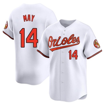 Limited Lee May Youth Baltimore Orioles White Home Jersey