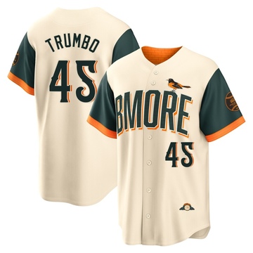 Limited Mark Trumbo Youth Baltimore Orioles Cream 2026 City Connect Stadium Jersey