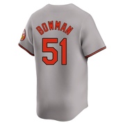 Limited Matt Bowman Youth Baltimore Orioles Gray Road Jersey