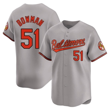 Limited Matt Bowman Youth Baltimore Orioles Gray Road Jersey