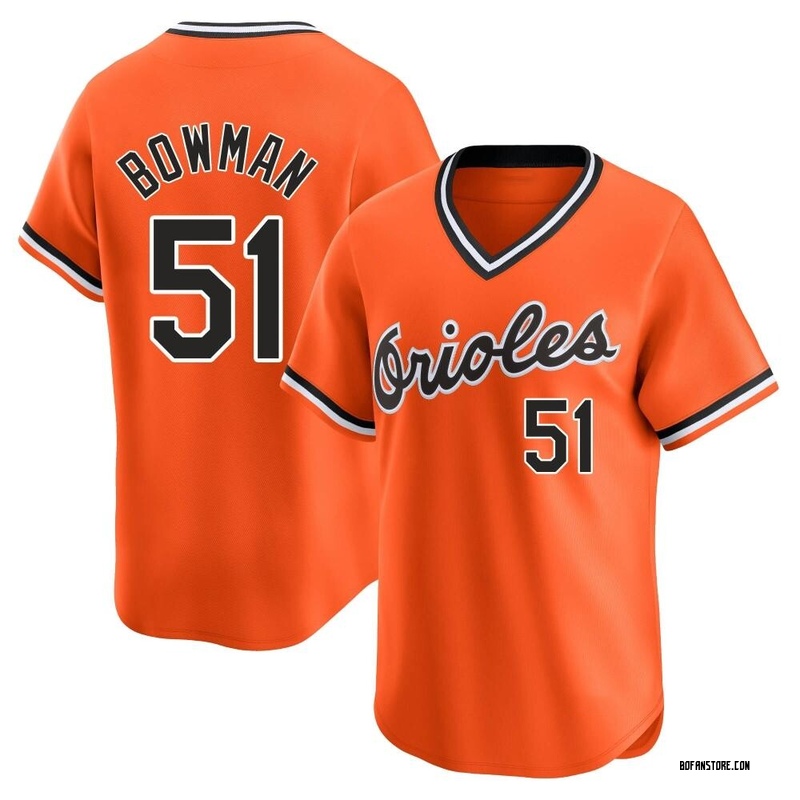 Limited Matt Bowman Youth Baltimore Orioles Orange Cooperstown Collection Jersey