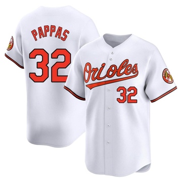 Limited Milt Pappas Men's Baltimore Orioles White Home Jersey