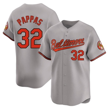 Limited Milt Pappas Youth Baltimore Orioles Gray Road Jersey
