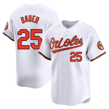 Limited Rich Dauer Men's Baltimore Orioles White Home Jersey