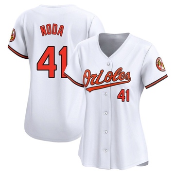 Limited Ryan Noda Women's Baltimore Orioles White Home Jersey
