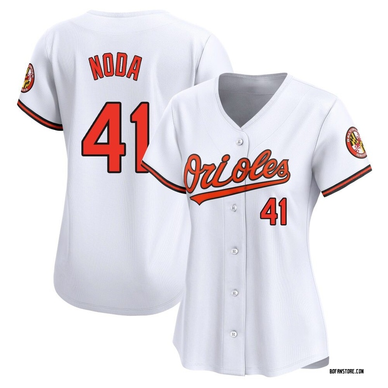 Limited Ryan Noda Women's Baltimore Orioles White Home Jersey