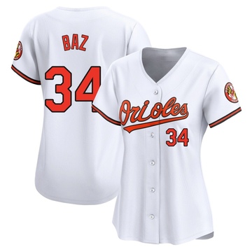 Limited Shane Baz Women's Baltimore Orioles White Home Jersey