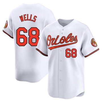 Limited Tyler Wells Men's Baltimore Orioles White Home Jersey
