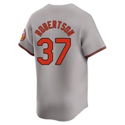 Limited Will Robertson Men's Baltimore Orioles Gray Road Jersey