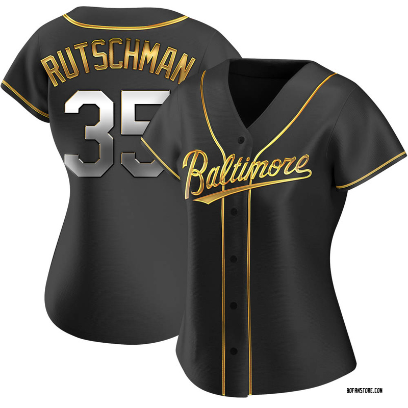 Replica Adley Rutschman Women's Baltimore Orioles Black Golden Alternate Jersey