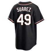 Replica Albert Suarez Men's Baltimore Orioles Black Fashion Out Jersey