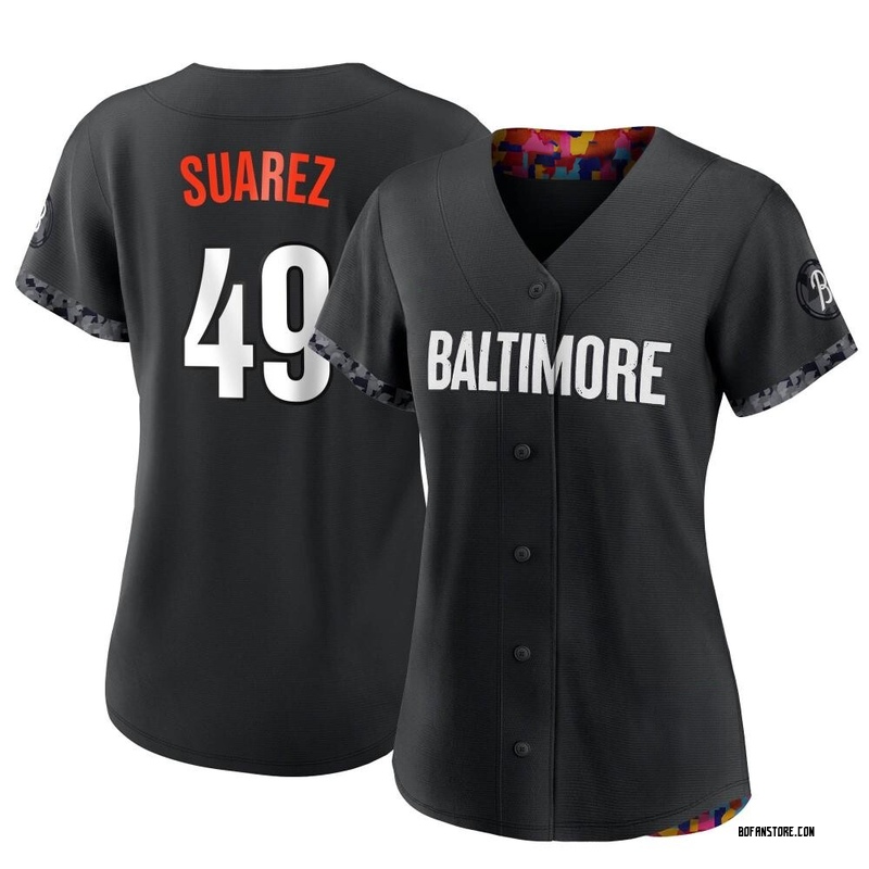 Replica Albert Suarez Women's Baltimore Orioles Black 2023 City Connect Jersey