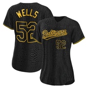 Replica Alexander Wells Women's Baltimore Orioles Black Snake Skin City Jersey
