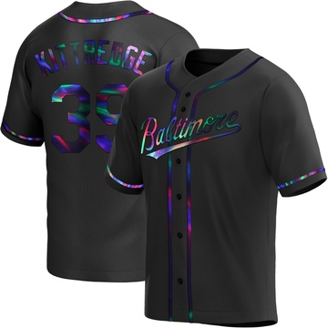Replica Andrew Kittredge Men's Baltimore Orioles Black Holographic Alternate Jersey