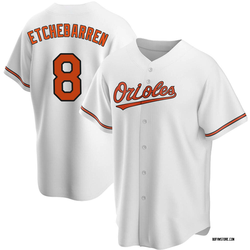 Replica Andy Etchebarren Men's Baltimore Orioles White Home Jersey