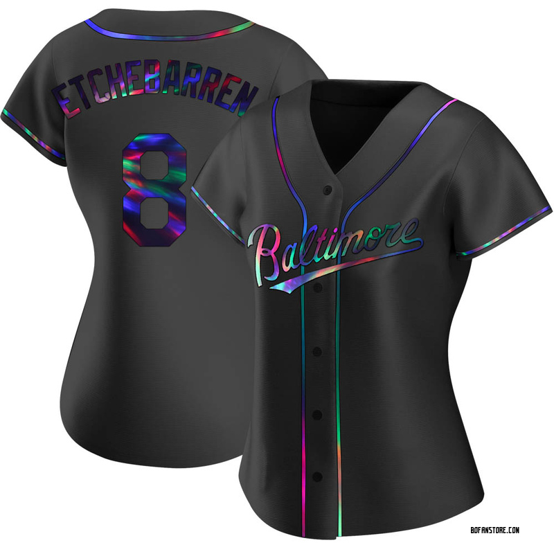 Replica Andy Etchebarren Women's Baltimore Orioles Black Holographic Alternate Jersey