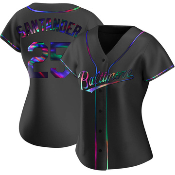 Replica Anthony Santander Women's Baltimore Orioles Black Holographic Alternate Jersey