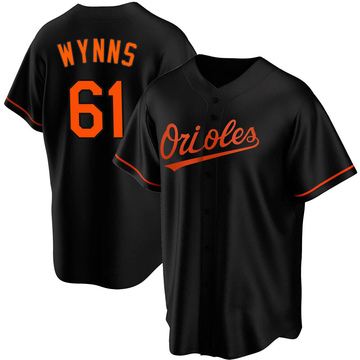 Replica Austin Wynns Men's Baltimore Orioles Black Alternate Jersey